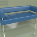 3d model Sofa three-seater Business (Blue leather) - preview
