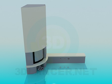 modelo 3D Dresser - escuchar modelo 3D Dresser - escuchar