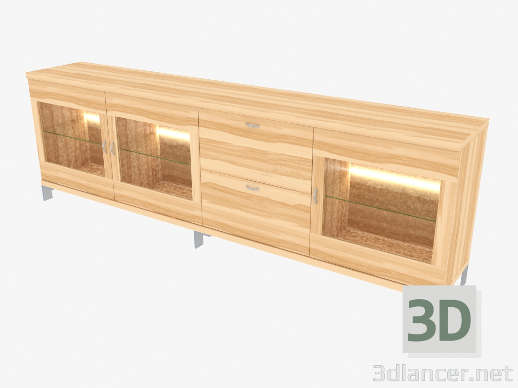 3D modeli Dört bölümlü büfe (150-33-3) - önizleme