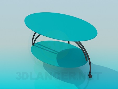 modelo 3D Mesa ovalada - escuchar modelo 3D Mesa ovalada - escuchar