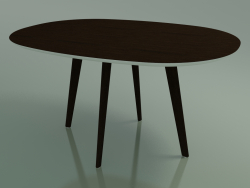 Ovaler Tisch 3506 (H 74 - 135 x 100 cm, M02, Wenge, Option 1)