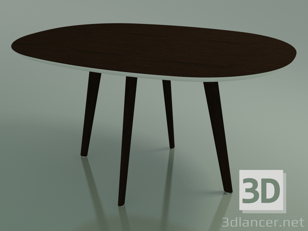 3D Modell Ovaler Tisch 3506 (H 74 - 135 x 100 cm, M02, Wenge, Option 1) - Vorschau