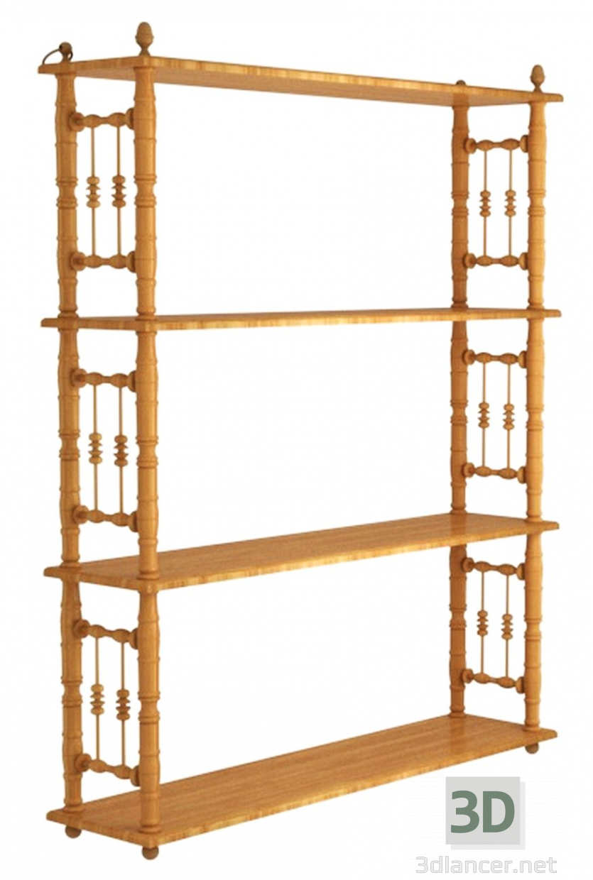3d model 19th century hanging shelves - preview 3d model 19th century hanging shelves - preview