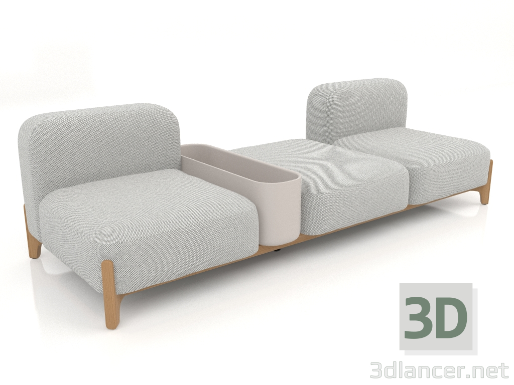 modèle 3D Canapé modulable (composition 10) - preview
