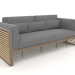 3d model 3-seater sofa with a high back (Bronze) - preview