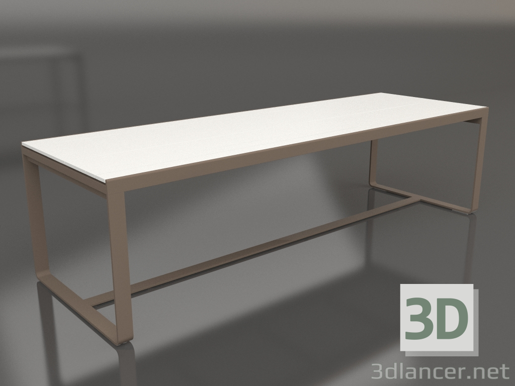 3d model Dining table 270 (White polyethylene, Bronze) - preview