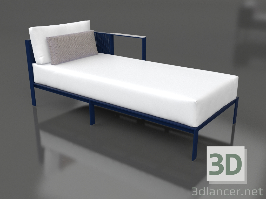 3D modeli Kanepe modülü sağ bölüm 2 (Gece mavisi) - önizleme