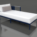 modèle 3D Module canapé, section 2 droite (Bleu nuit) - preview