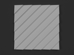 Gypsum 3D panel Diagonal rail