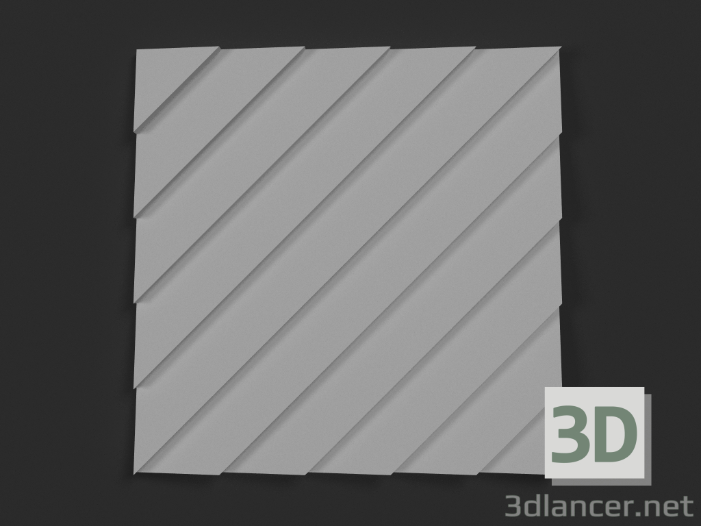 3D modeli Alçı 3D panel Reika çaprazdır - önizleme