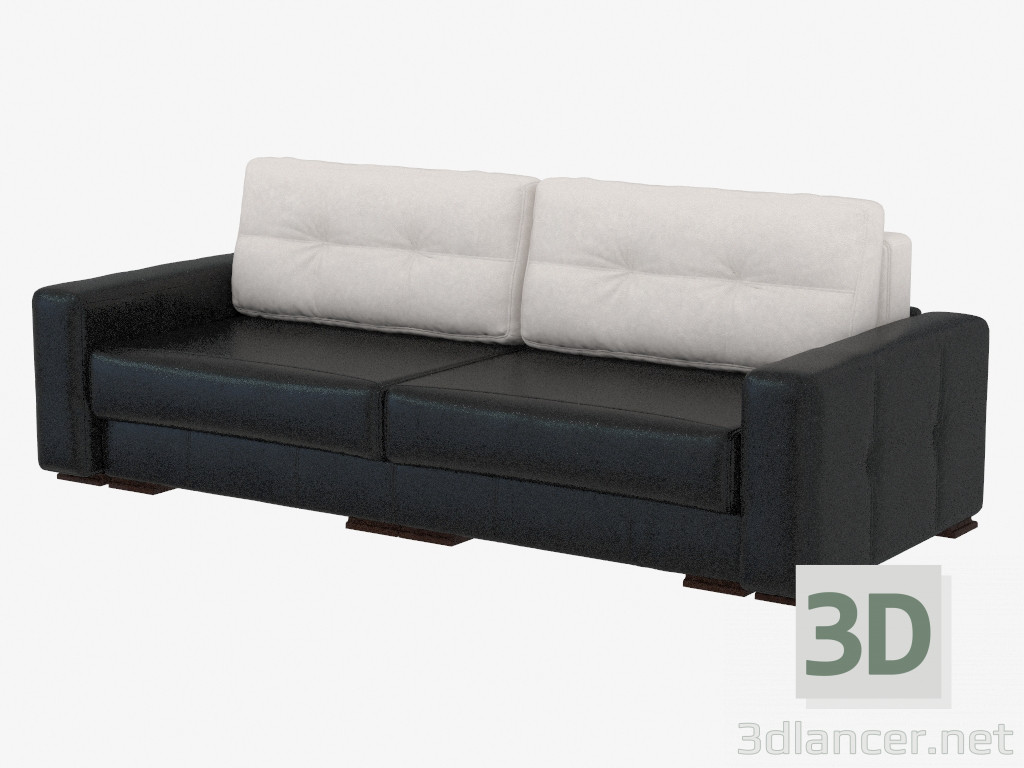 Modelo 3d Sofá de couro moderno - preview