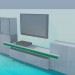 3D modeli Odadaki mobilyaların - önizleme