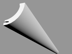 Curtain rod for concealed illumination C362 - Curve (200 x 5 x 5 cm)