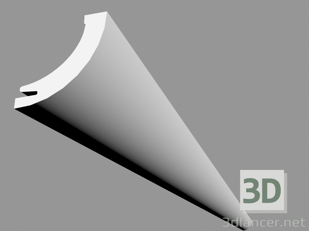 modèle 3D Tringle à rideau pour éclairage caché C362 - Courbe (200 x 5 x 5 cm) - preview