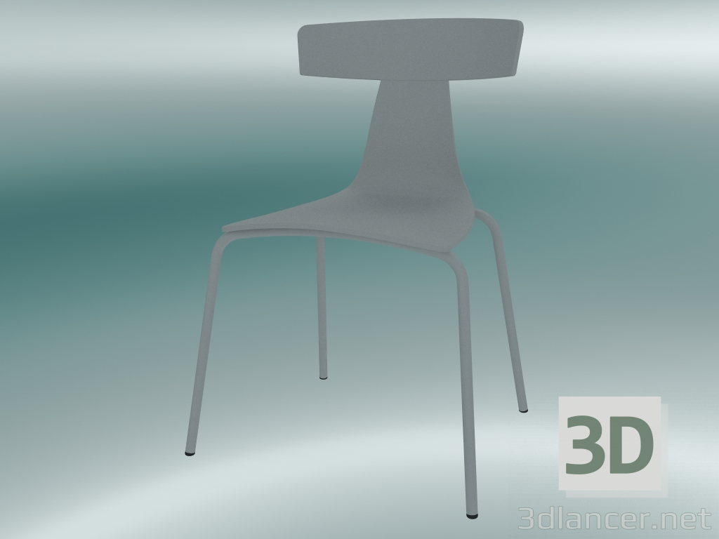 3d модель Стілець стекіруемие REMO plastic chair (1417-20, plastic signal grey, signal grey) – превью
