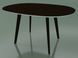 Ovaler Tisch 3506 (H 74 - 135 x 100 cm, M02, Wenge, Option 2)