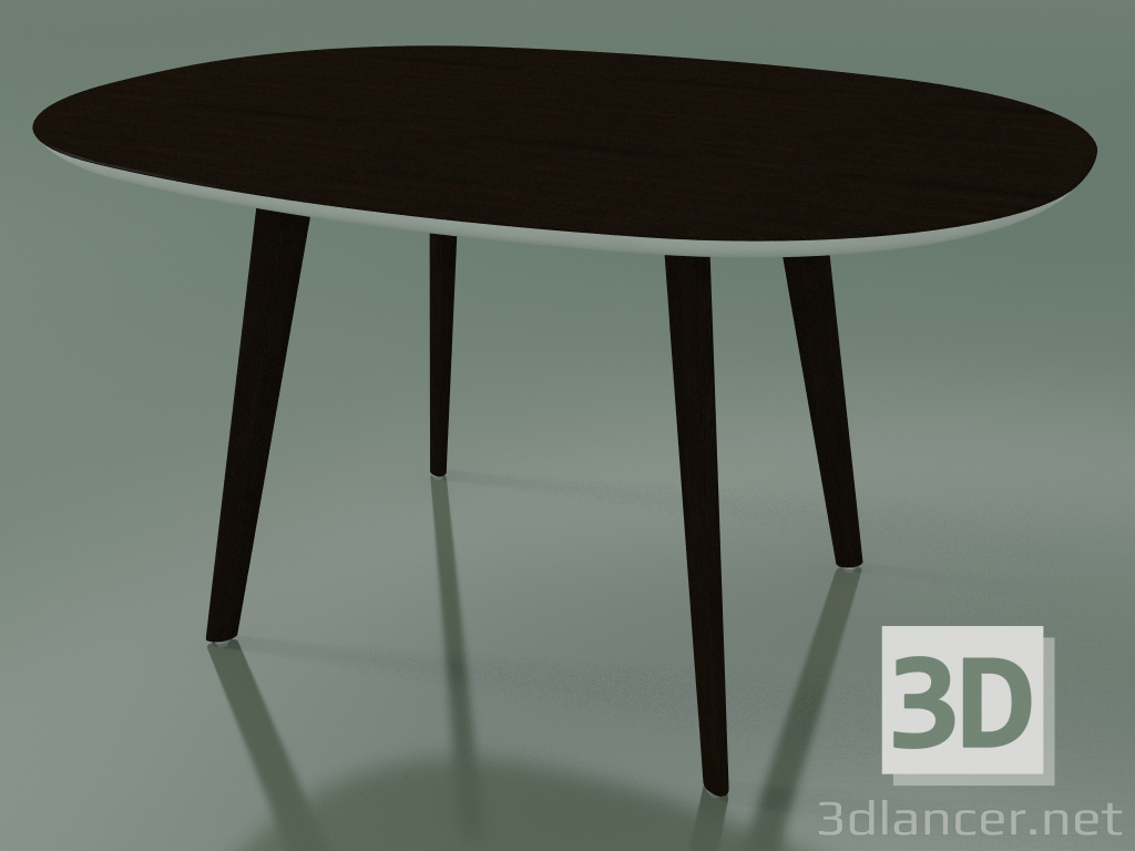 3D Modell Ovaler Tisch 3506 (H 74 - 135 x 100 cm, M02, Wenge, Option 2) - Vorschau
