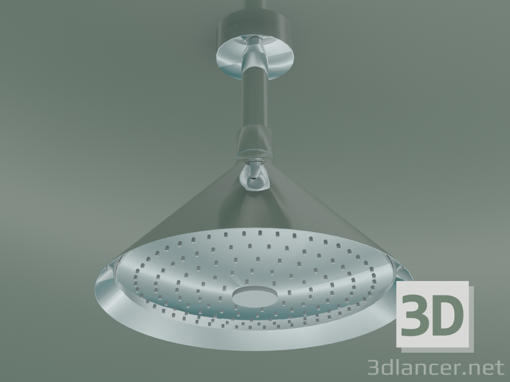 modello 3D Soffione doccia con doccia a pioggia (26022000) - anteprima