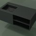 modèle 3D Lavabo avec tiroir et compartiment (06UC524S2, Deep Nocturne C38, L 96, P 50, H 36 cm) - preview
