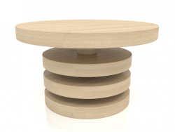 कॉफी टेबल जेटी 04 (डी = 600x350, लकड़ी सफेद)