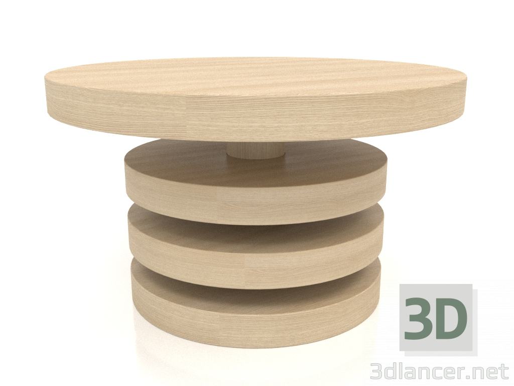 modello 3D Tavolino JT 04 (P=600x350, legno bianco) - anteprima