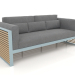 3D modeli Yüksek sırtlı 3 kişilik kanepe (Mavi gri) - önizleme