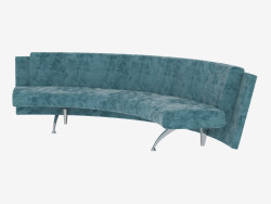 Sofa-Tisch modular halbkreisförmig