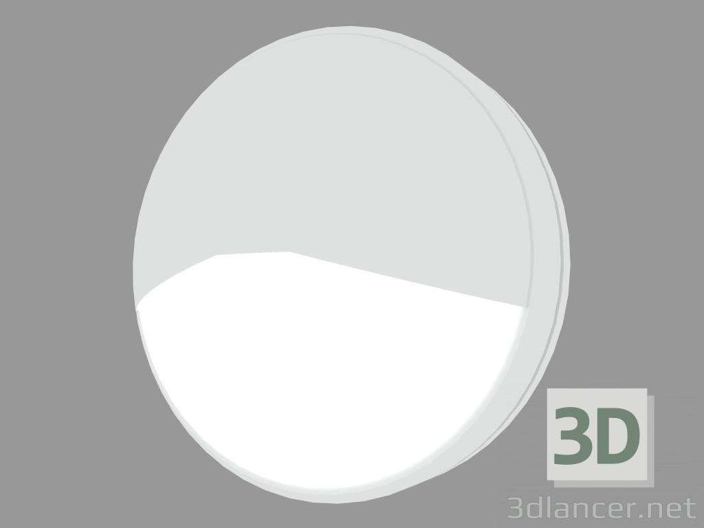 modello 3D Lampada da parete MEGAVEDO ROTONDA CON VISIERA GIÙ (S6889) - anteprima