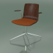 3d model Chair 5910 (4 legs, swivel, with armrests, with seat cushion, walnut) - preview