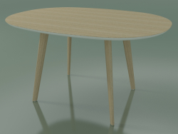 Table ovale 3506 (H 74 - 135x100 cm, M02, Chêne blanchi, option 2)
