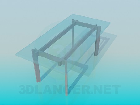 3d model Glass coffee table - preview 3d model Glass coffee table - preview