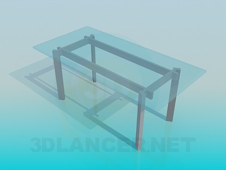 3d model Glass coffee table - preview 3d model Glass coffee table - preview