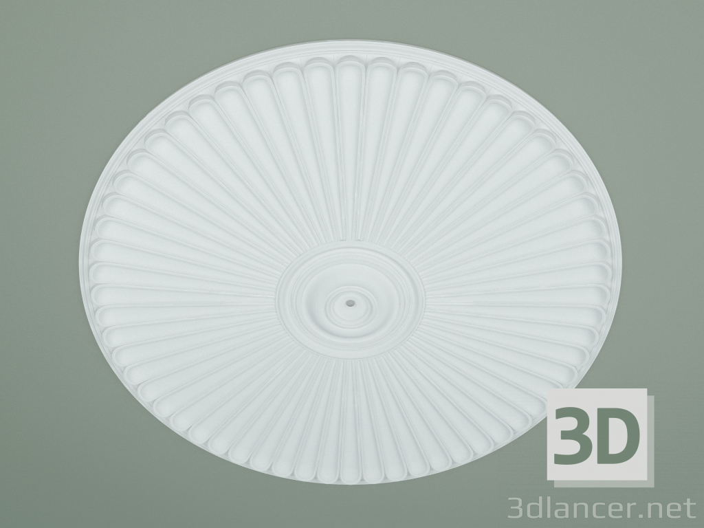 3D Modell Vorgefertigte Gipsrosette PA039 - Vorschau