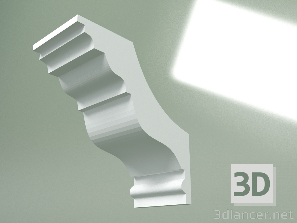 modello 3D Cornicione in gesso (zoccolo a soffitto) KT450 - anteprima
