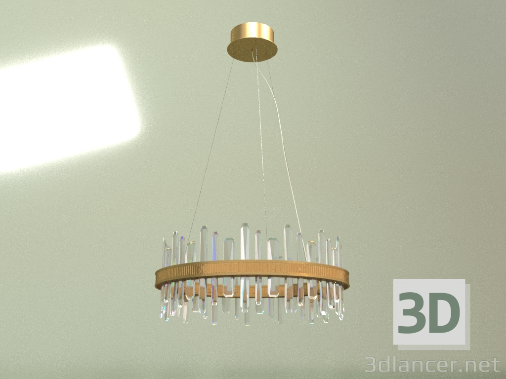 3d модель Подвесной светильник Ice Round диаметр 75 – превью