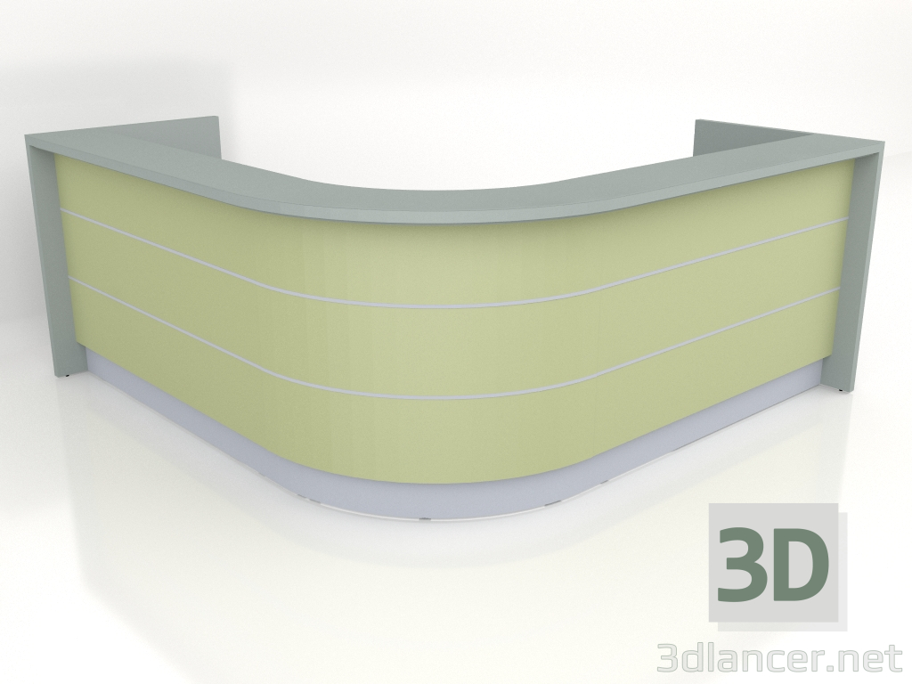 3D modeli Resepsiyon masası Valde LAV135L (2545x2545) - önizleme