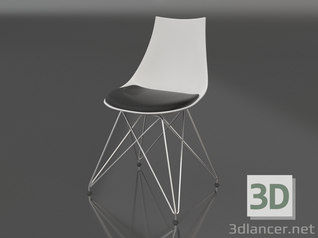 Modelo 3d Conceito de cadeira (branco-preto) - preview