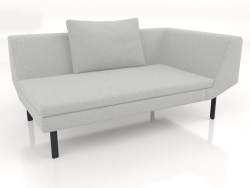 End sofa module 156 with an armrest on the right (metal legs)