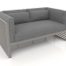 3d model 2-seater sofa (Quartz gray) - preview