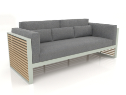 3-seater sofa with a high back (Cement gray)