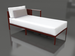 Sofa module, section 2 right (Wine red)