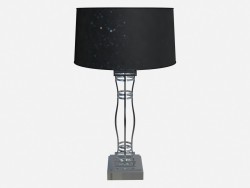 Lampe lampe de table en acier brillant métallique h75