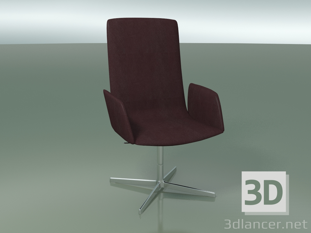 3D Modell Bürostuhl 4903BR (4 Beine, mit weichen Armlehnen) - Vorschau