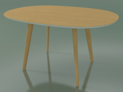 Ovaler Tisch 3506 (H 74 - 135 x 100 cm, M02, natürliche Eiche, Option 2)