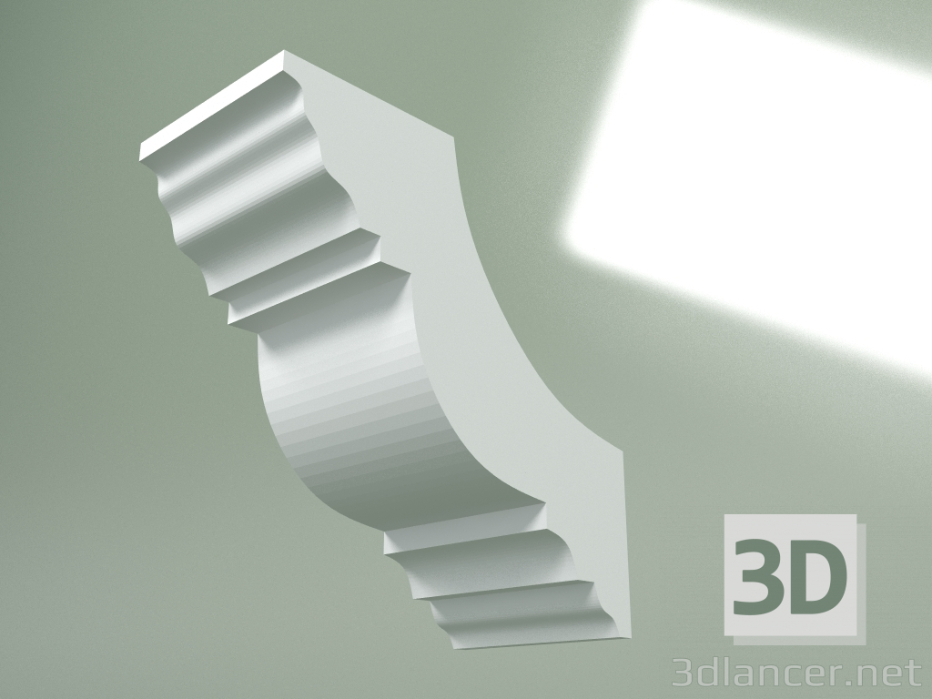 3D modeli Alçı korniş (tavan kaidesi) KT451 - önizleme