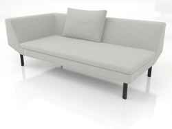End sofa module 186 with an armrest on the left (metal legs)