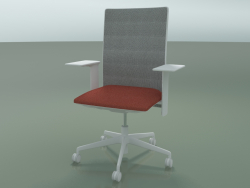 High back chair 6502 (5 castors, with mesh, adjustable 3D armrest XL, V12)