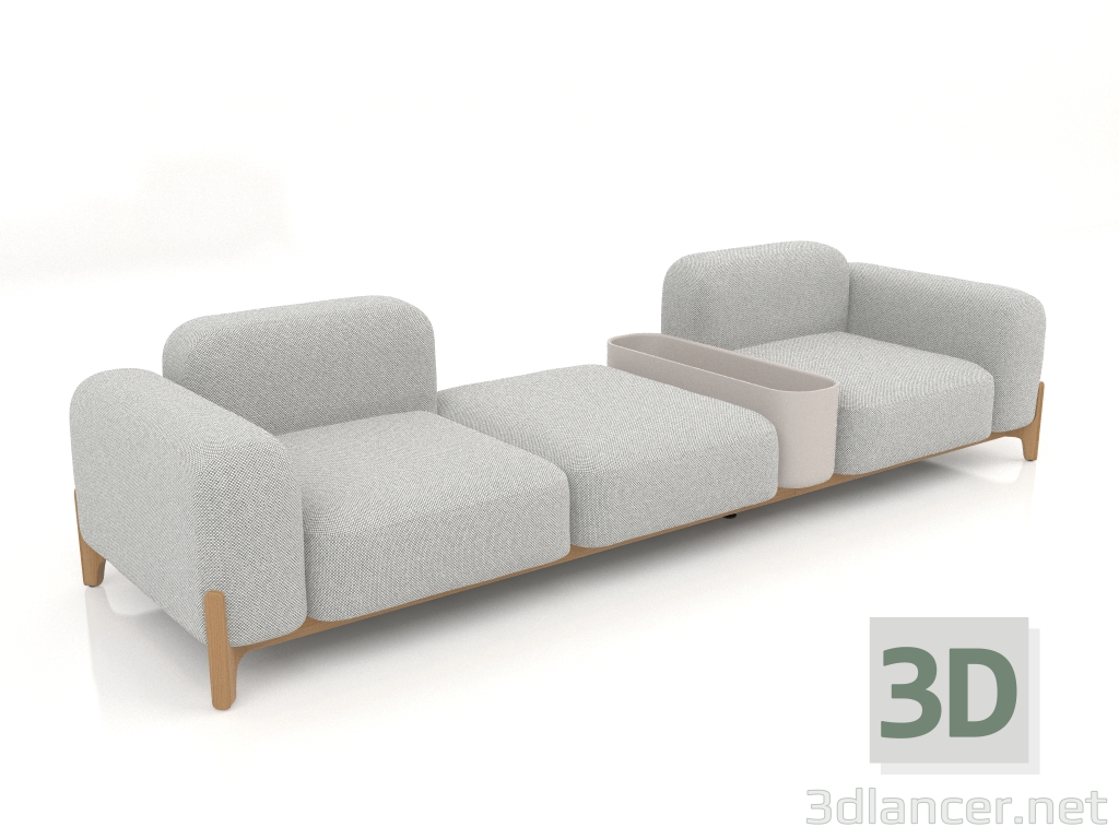 modèle 3D Canapé modulable (composition 14) - preview