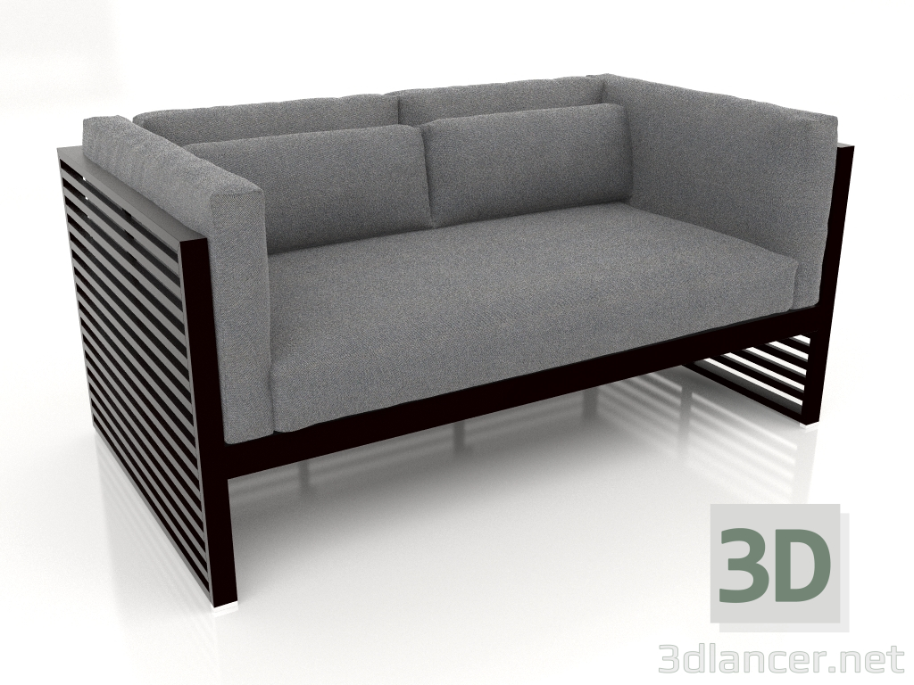 3 डी मॉडल 2-सीटर सोफा (काला) - पूर्वावलोकन