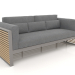 3D Modell 3-Sitzer-Sofa mit hoher Rückenlehne (Quarzgrau) - Vorschau